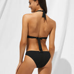 The Essentials Twist Front Bikini Pant - Black - Simply Beach UK