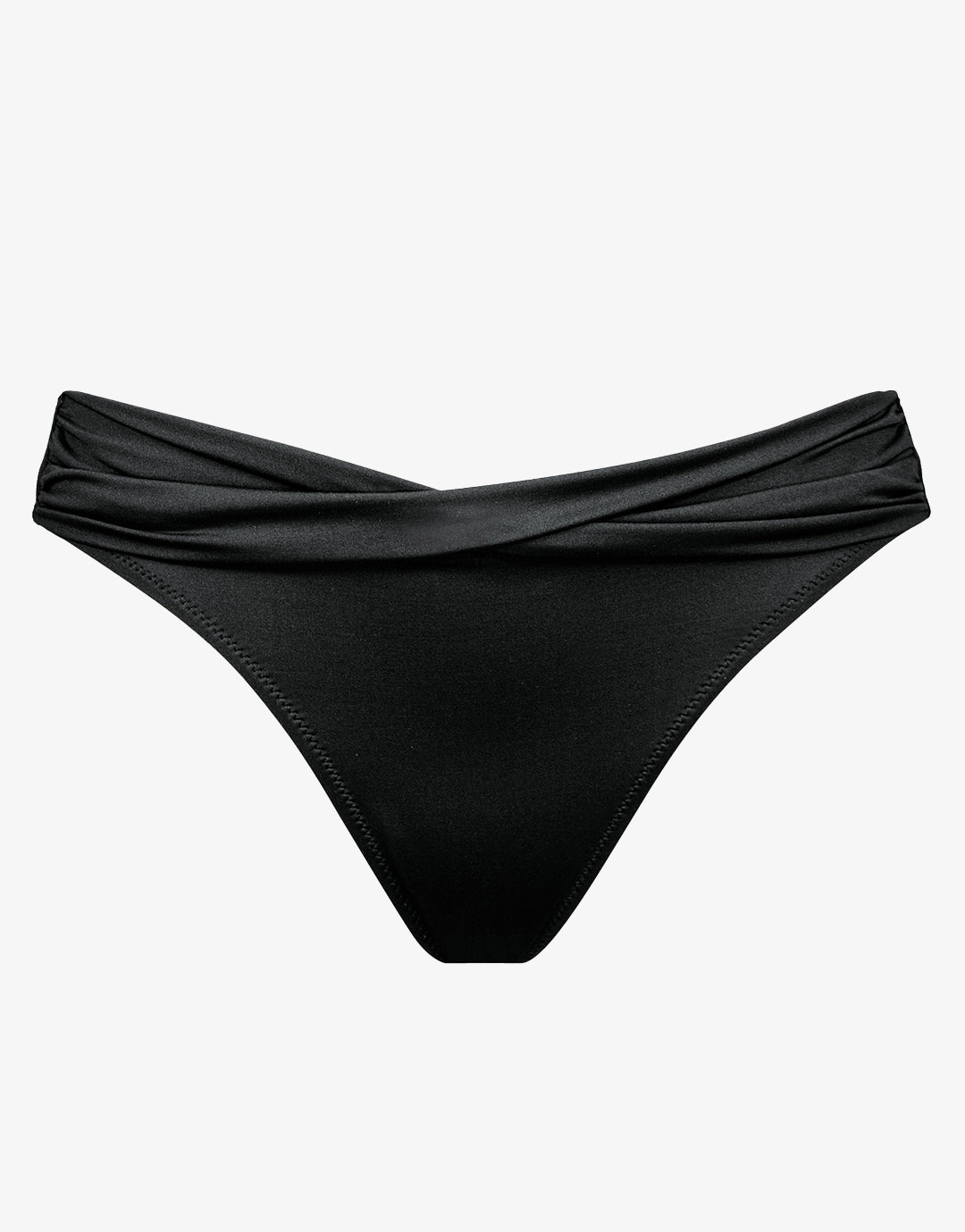 The Essentials Twist Front Bikini Pant - Black - Simply Beach UK