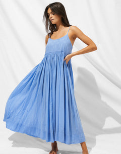 Island Nostalgia Maxi Dress - Cornflower - Simply Beach UK