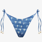 Urban Indigo Tie Side Cheeky Bikini Pant - Denim White - Simply Beach UK