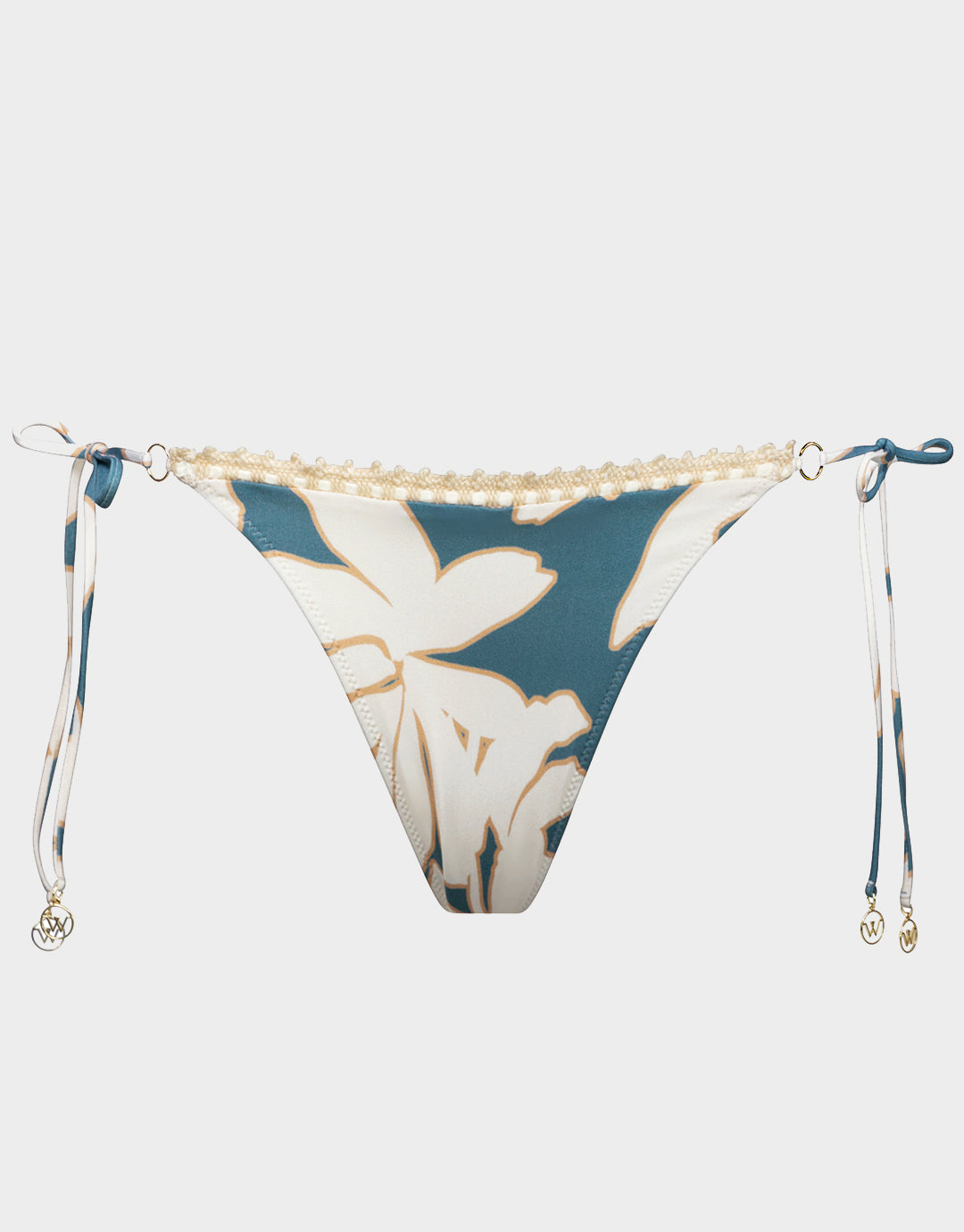 Floral Abstract Tie Side Bikini Pant - Puffy Sky - Simply Beach UK