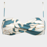 Floral Abstract Twist Bandeau Bikini Top - Puffy Sky - Simply Beach UK