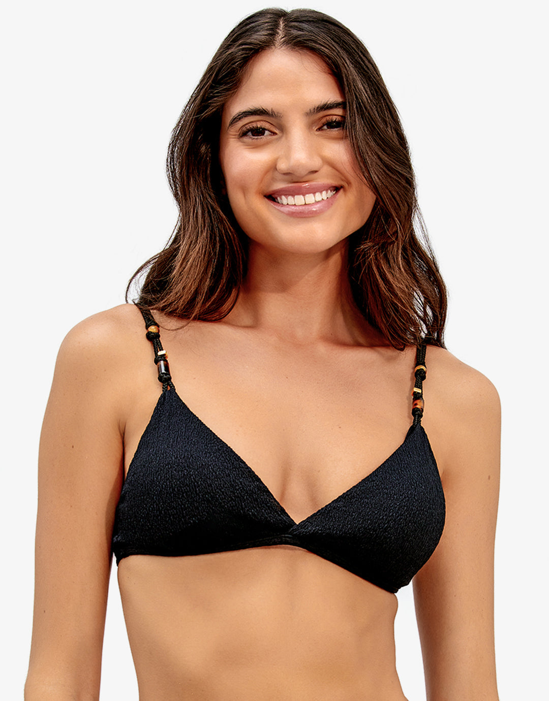 Firenze Kira Flora Bikini Top Black