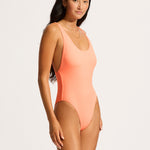 Sea Dive Retro Swimsuit - Peach Pink - Simply Beach UK