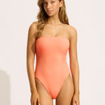 Sea Dive DD Bandeau Swimsuit - Peach Pink - Simply Beach UK