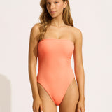 Sea Dive DD Bandeau Swimsuit - Peach Pink - Simply Beach UK