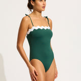 Gia Ric Rac Swimsuit - Evergreen - Simply Beach UK