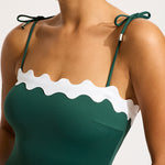 Gia Ric Rac Swimsuit - Evergreen - Simply Beach UK