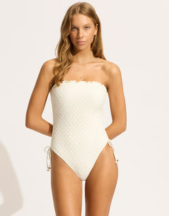 Daydreamer DD Bandeau Swimsuit - Vanilla - Simply Beach UK