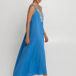 New Triangle Maxi Dress - Blue Raf and Gold - Simply Beach UK