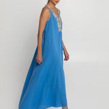 New Triangle Maxi Dress - Blue Raf and Gold - Simply Beach UK