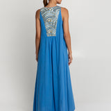 New Triangle Maxi Dress - Blue Raf and Gold - Simply Beach UK