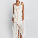 Lefkada Handkerchief Dress - Natural and Gold - Simply Beach UK