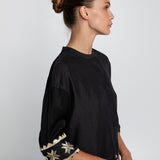 Lefkada Midi Shirt Dress - Black and Gold - Simply Beach UK