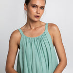 Gathered Maxi Dress - Sea Green - Simply Beach UK