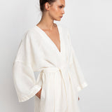 Feather Midi Kimono - Natural and Champagne - Simply Beach UK