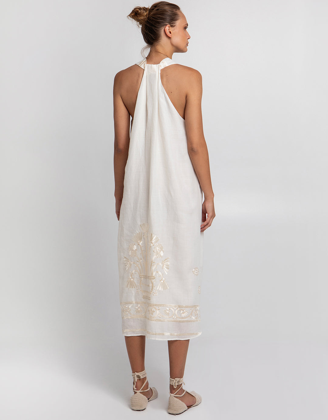 Crete Midi Dress - Natural and Champagne - Simply Beach UK