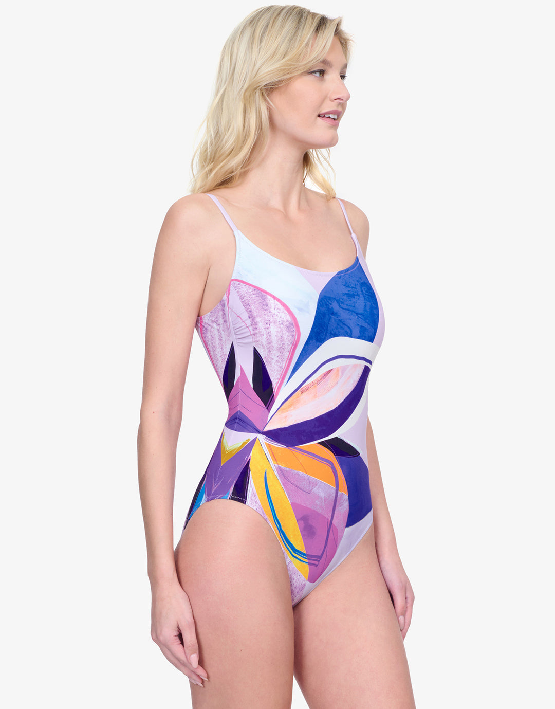 Paradiso Round Neck Swimsuit - Multi - Simply Beach UK