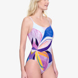 Paradiso Round Neck Swimsuit - Multi - Simply Beach UK