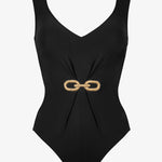 Sailor Luxe Wide Shoulder Swimsuit - Black - Simply Beach UK