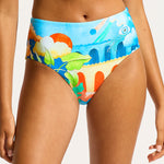 Aquarius High Waist Bikini Pant - Turquoise - Simply Beach UK