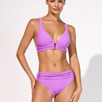 Honesty Banded Bikini Top - Violet - Simply Beach UK