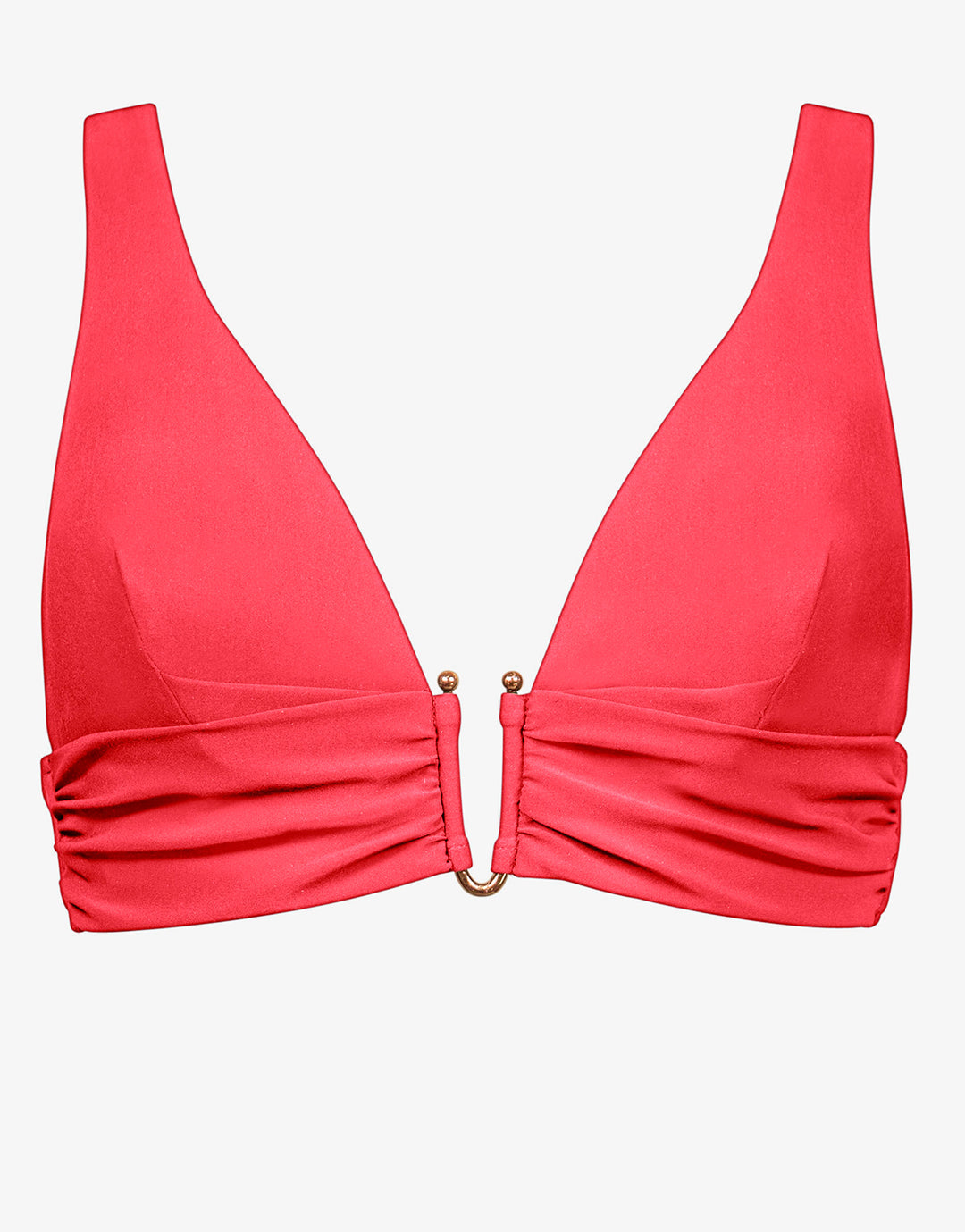 Honesty Banded Bikini Top - Flame - Simply Beach UK