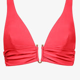 Honesty Banded Bikini Top - Flame - Simply Beach UK