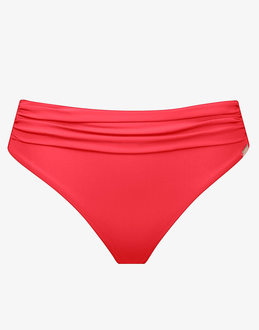 Honesty Gathered Band Bikini Pant - Flame - Simply Beach UK