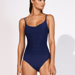 Elements Ruched Underwired Swimsuit - Indigo - Simply Beach UK