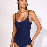 Elements Ruched Underwired Swimsuit - Indigo - Simply Beach UK