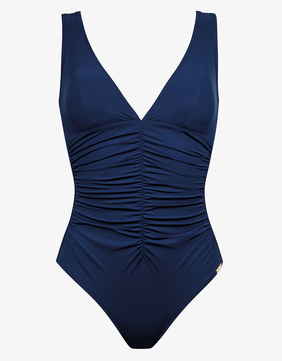 Elements Plunge Ruched Front Swimsuit - Indigo - Simply Beach UK