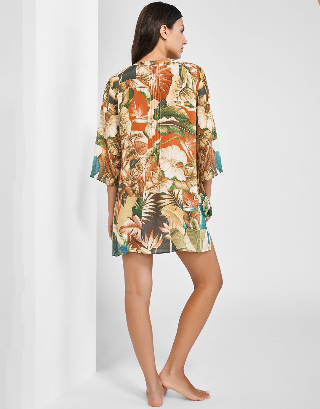 Hypnotic Tunic - Sepia Leaves - Simply Beach UK