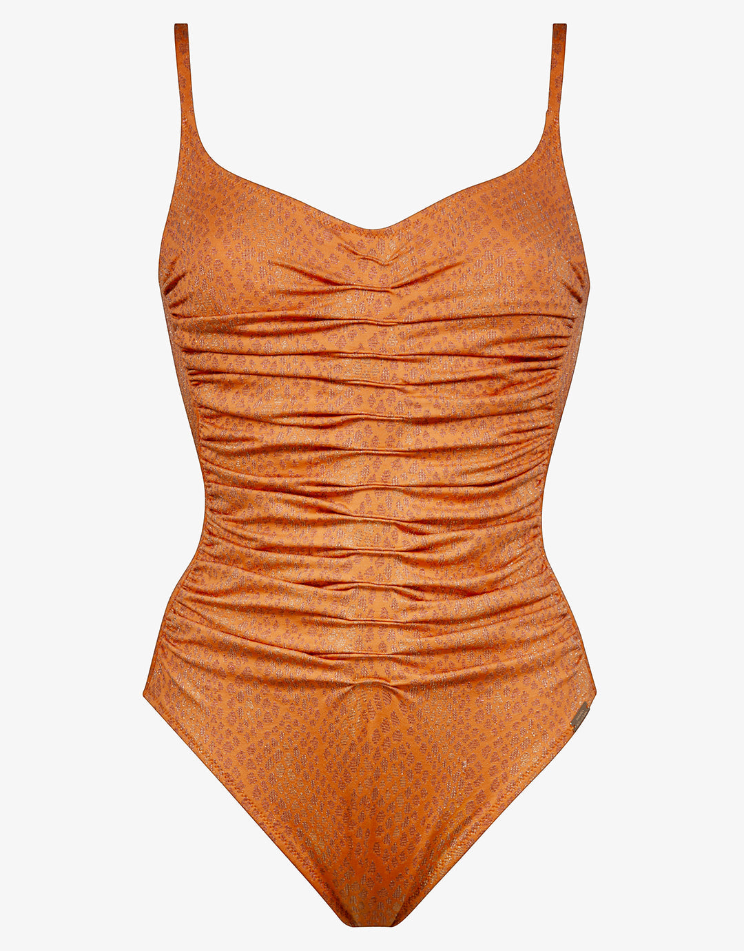 Glance Ruched Underwired Swimsuit Metallic Apricot