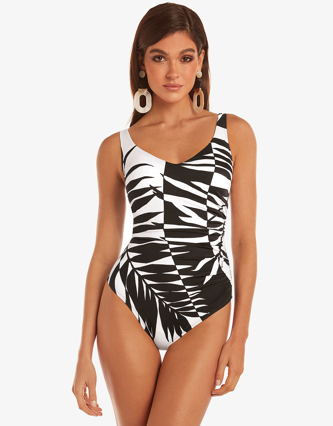 Black and White Soft Cup Swimsuit - Simply Beach UK