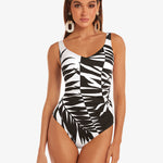 Black and White Soft Cup Swimsuit - Simply Beach UK