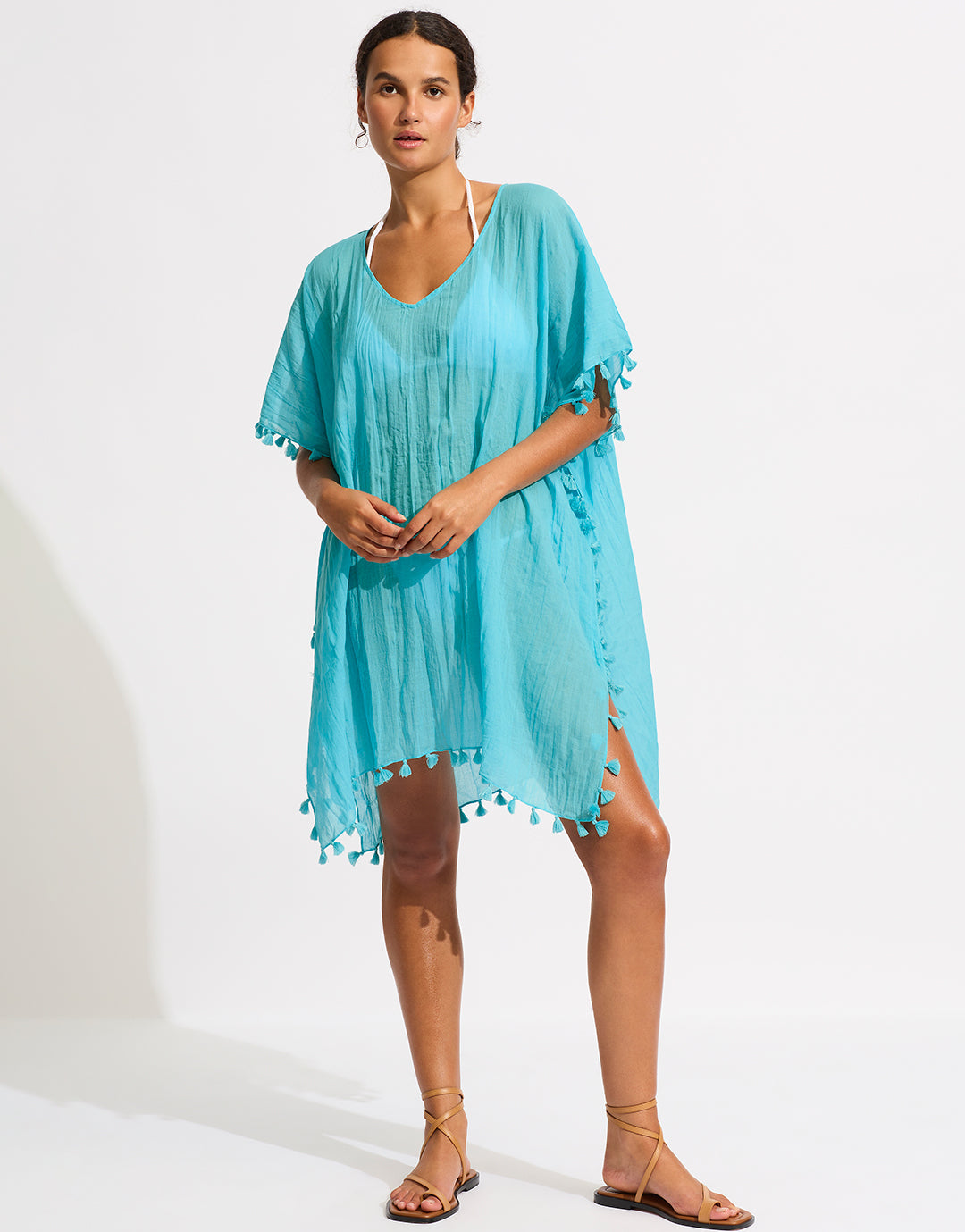 Amnesia Kaftan - Atoll Blue - Simply Beach UK