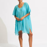 Amnesia Kaftan - Atoll Blue - Simply Beach UK