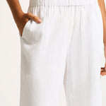 Crinkle Twill Beach Pant - White - Simply Beach UK