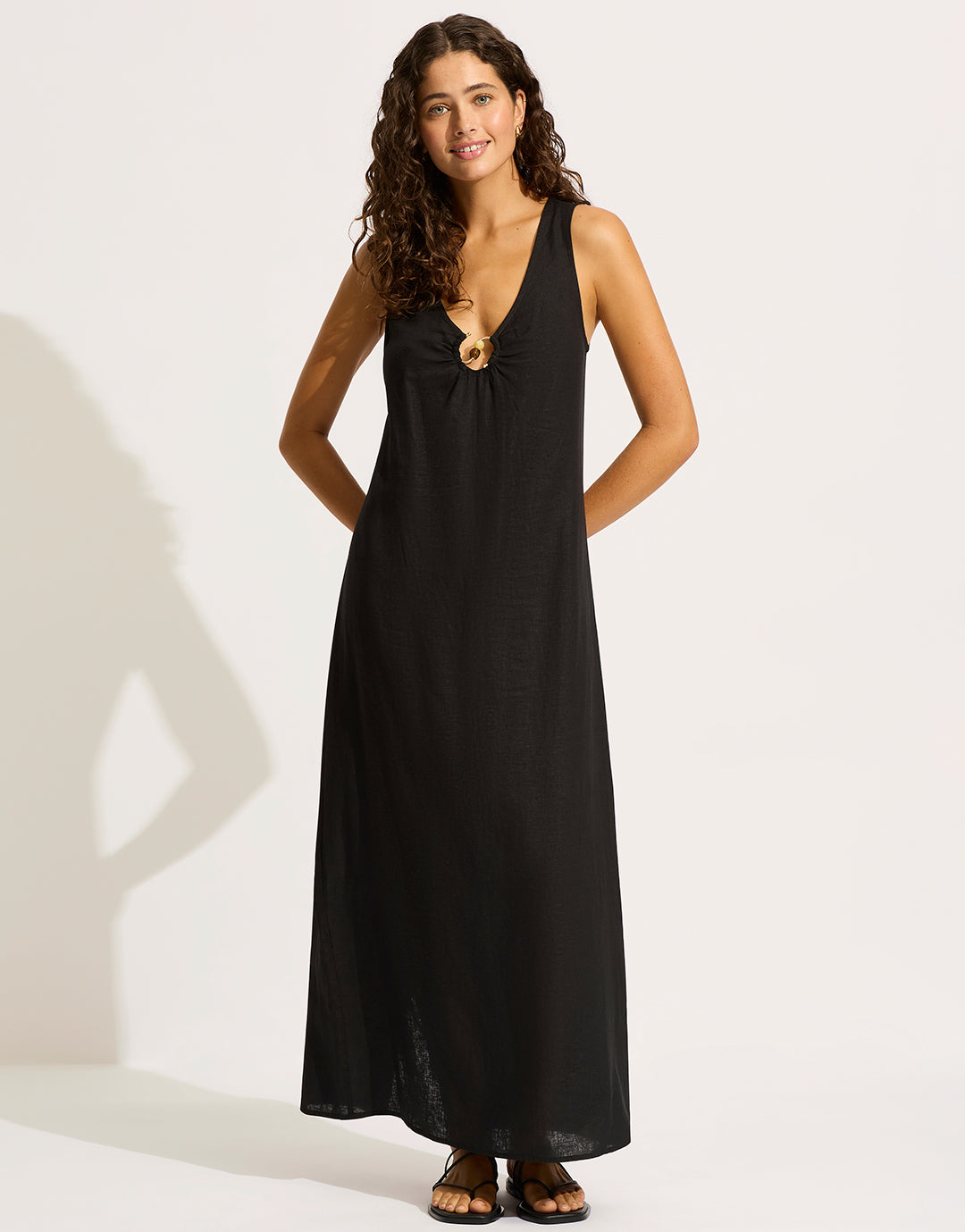 Palermo Keyhole Maxi Dress - Black - Simply Beach UK