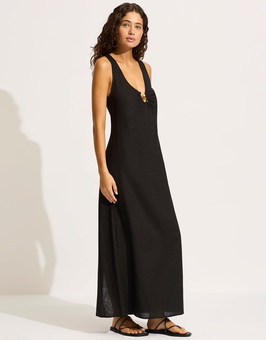 Palermo Keyhole Maxi Dress - Black - Simply Beach UK