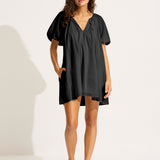 Mini Babydoll Beach Dress - Black - Simply Beach UK