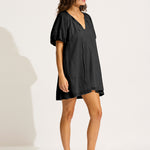 Mini Babydoll Beach Dress - Black - Simply Beach UK