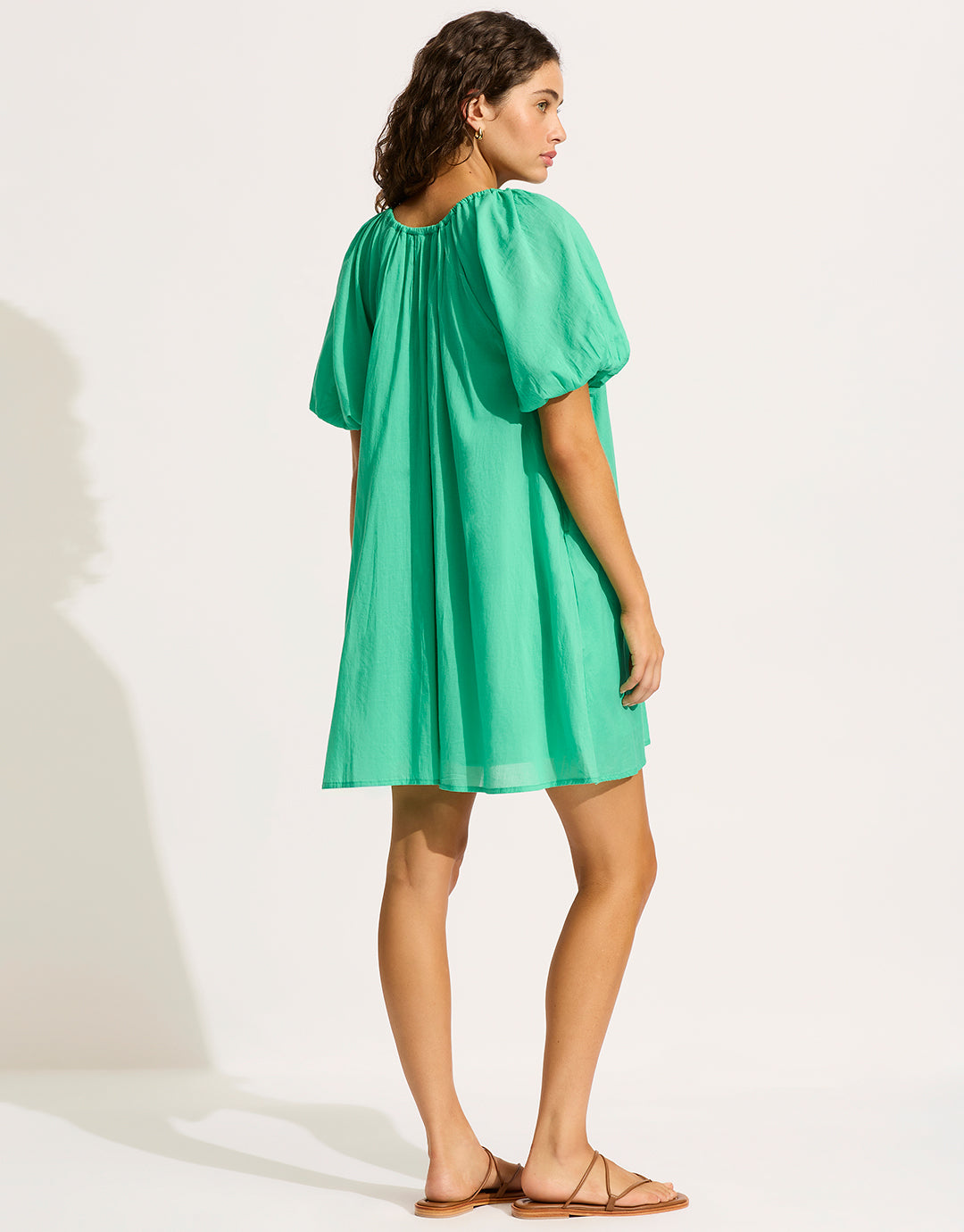 Mini Babydoll Beach Dress - Jade Green - Simply Beach UK