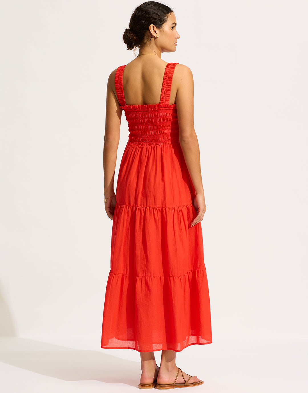 Faithful Midi Dress - Flame - Simply Beach UK