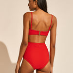 The Bloom Bandeau Bikini Top - Radiant Red - Simply Beach UK