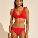 The Bloom Bikini Pant - Radiant Red - Simply Beach UK