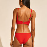 The Bloom Bikini Pant - Radiant Red - Simply Beach UK