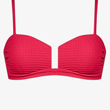 The Bloom Bandeau Bikini Top - Radiant Red - Simply Beach UK