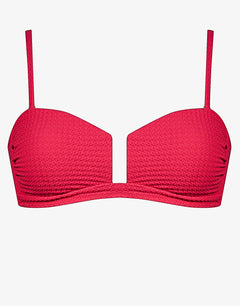 The Bloom Bandeau Bikini Top - Radiant Red - Simply Beach UK